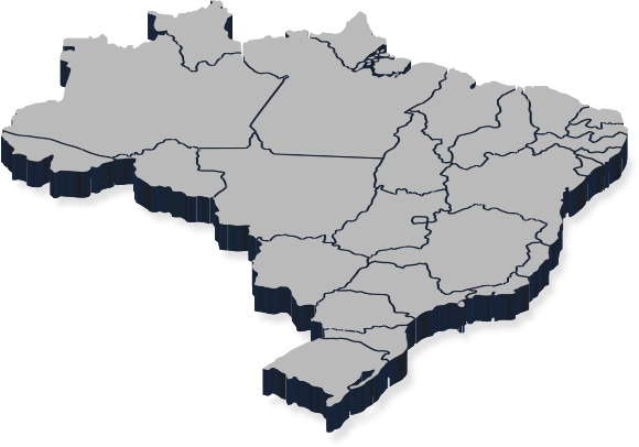 Mapa da distribuição nacional